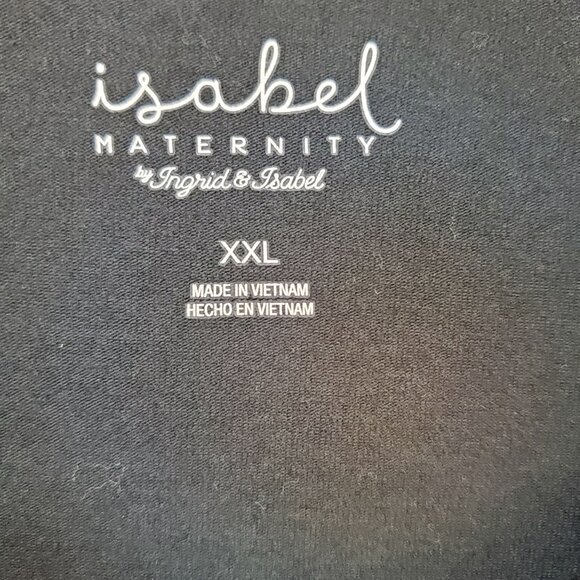 Preowned Isabel Maternity Knee Length Stretch Black Dress 3/4 Length Sleeve XXL - Picture 4 of 9